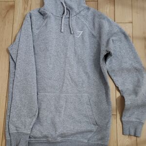 Gymshark Light Gray Apparel Unisex Small Hoodie